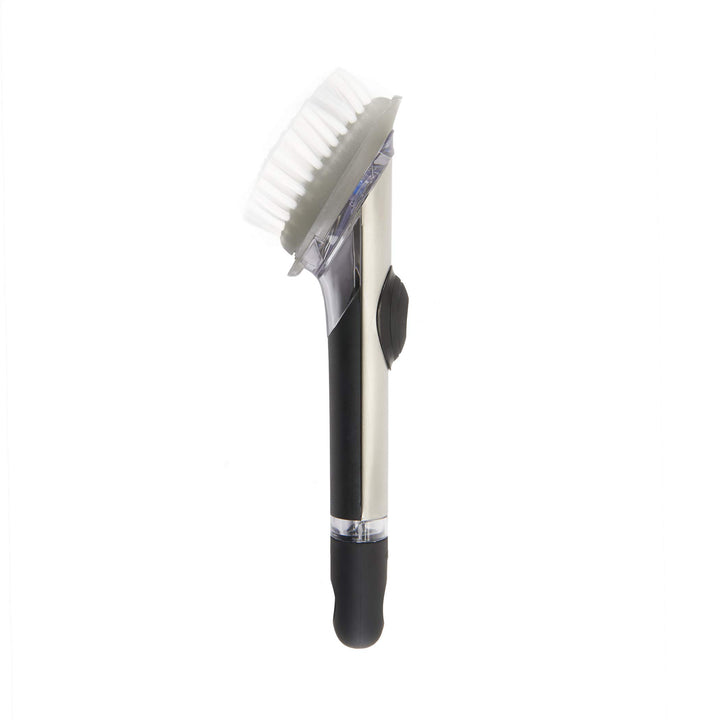 SteeL Soap Dispensing Dish Brush 10 In