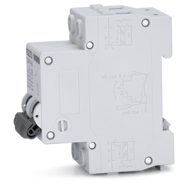 Chtaixi AC Miniature Circuit Breaker, 16 Amp 120V/240V 2 Pole DIN Rail Mount Circuit Breaker, Thermal Magnetic Trip, Solar AC Disconnect Switch MCB C16