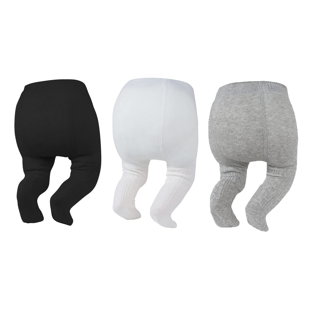 Infant Soft Tights Toddler Seamless Leggings Tights for Baby Girls Winter Knit Warm Newborn Pants Stockings White, Black, Light grey Small/0-6 Month