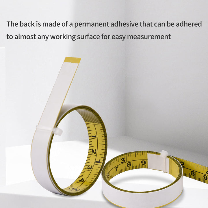 Standard Measure Tape with Adhesive Backing Self-Adhesive Scale with Adhesive Tape (Left-Right Reading)1 Meter