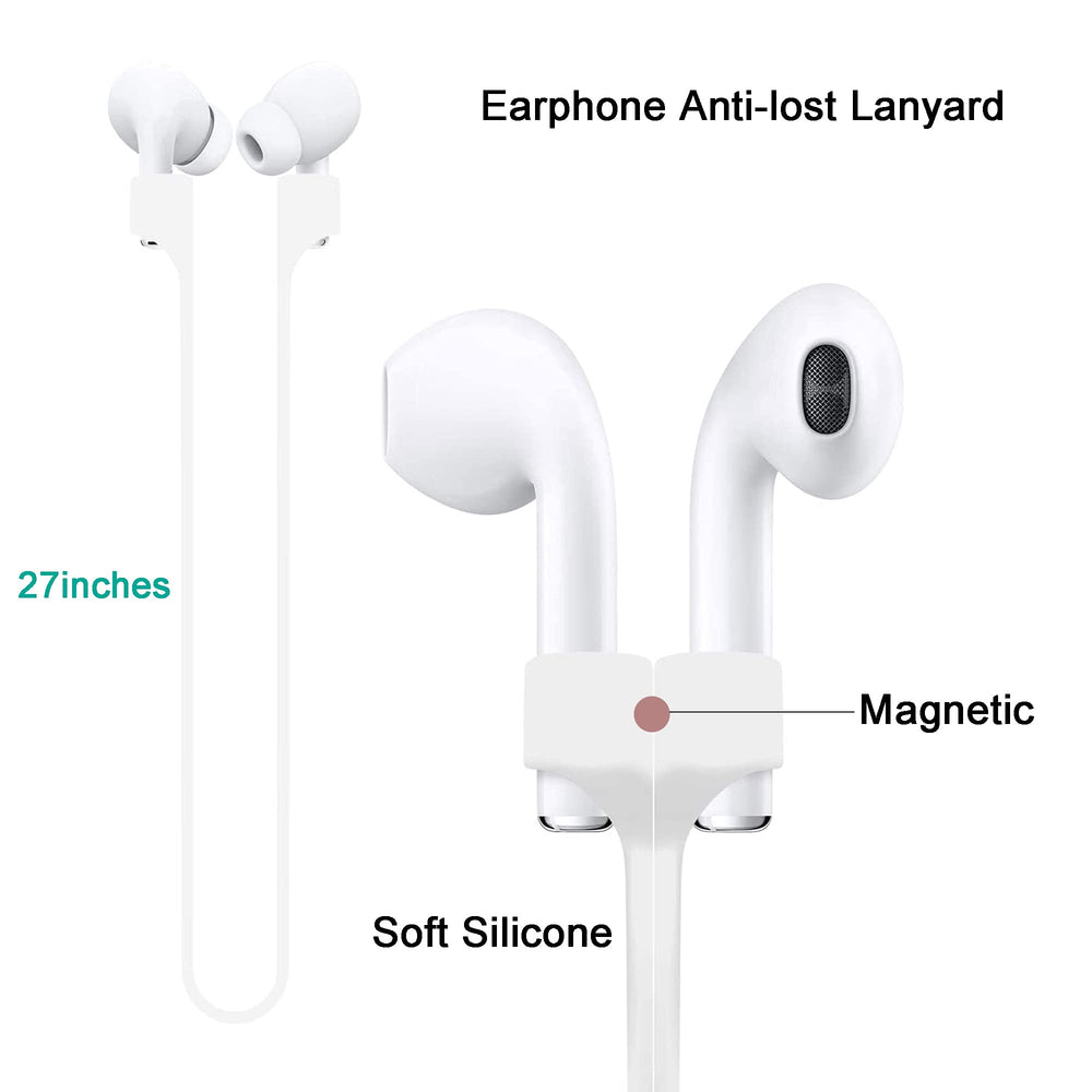 Magnetic Anti-Lost Lanyard for AirPods Earphone,Colorful Soft Silicone Sports Straps, Neck Rope Cord