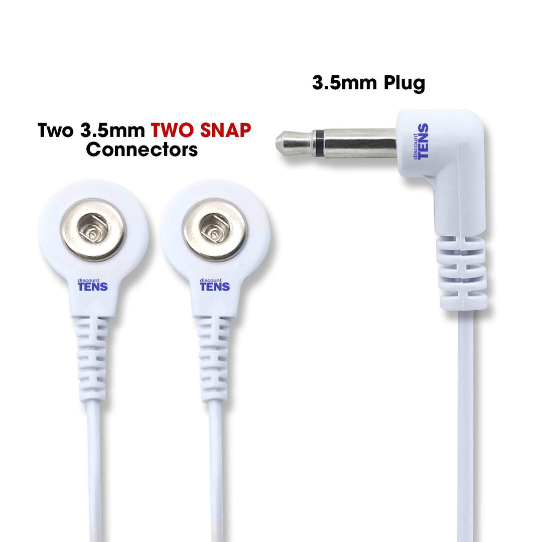 Tens Replacement Lead Wires, 2 Snap Connectors (2 Pack)