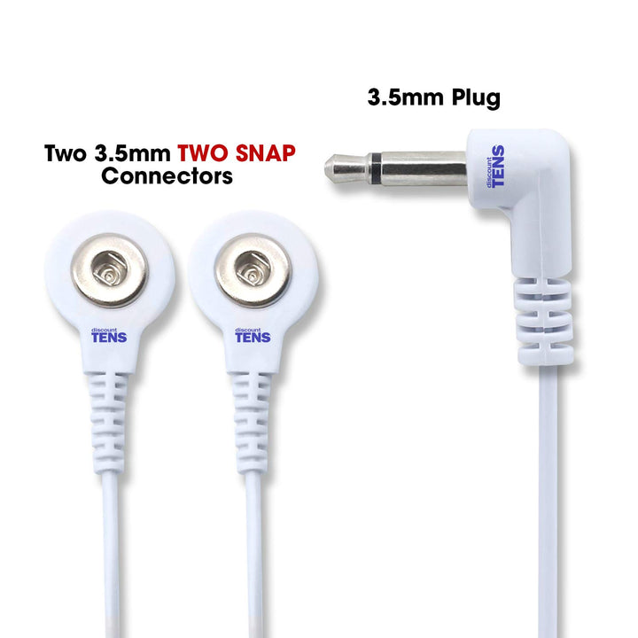Tens Replacement Lead Wires, 2 Snap Connectors (2 Pack)