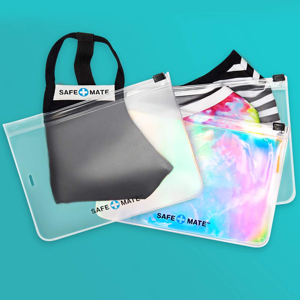 Safe+Mate - Face Mask Storage Bags - (3) Reusable - Car
