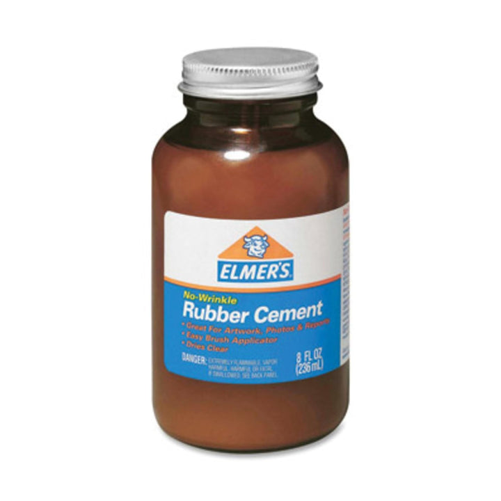 Elmer's Rubber Cement, No-Wrinkle, 8 Ounces