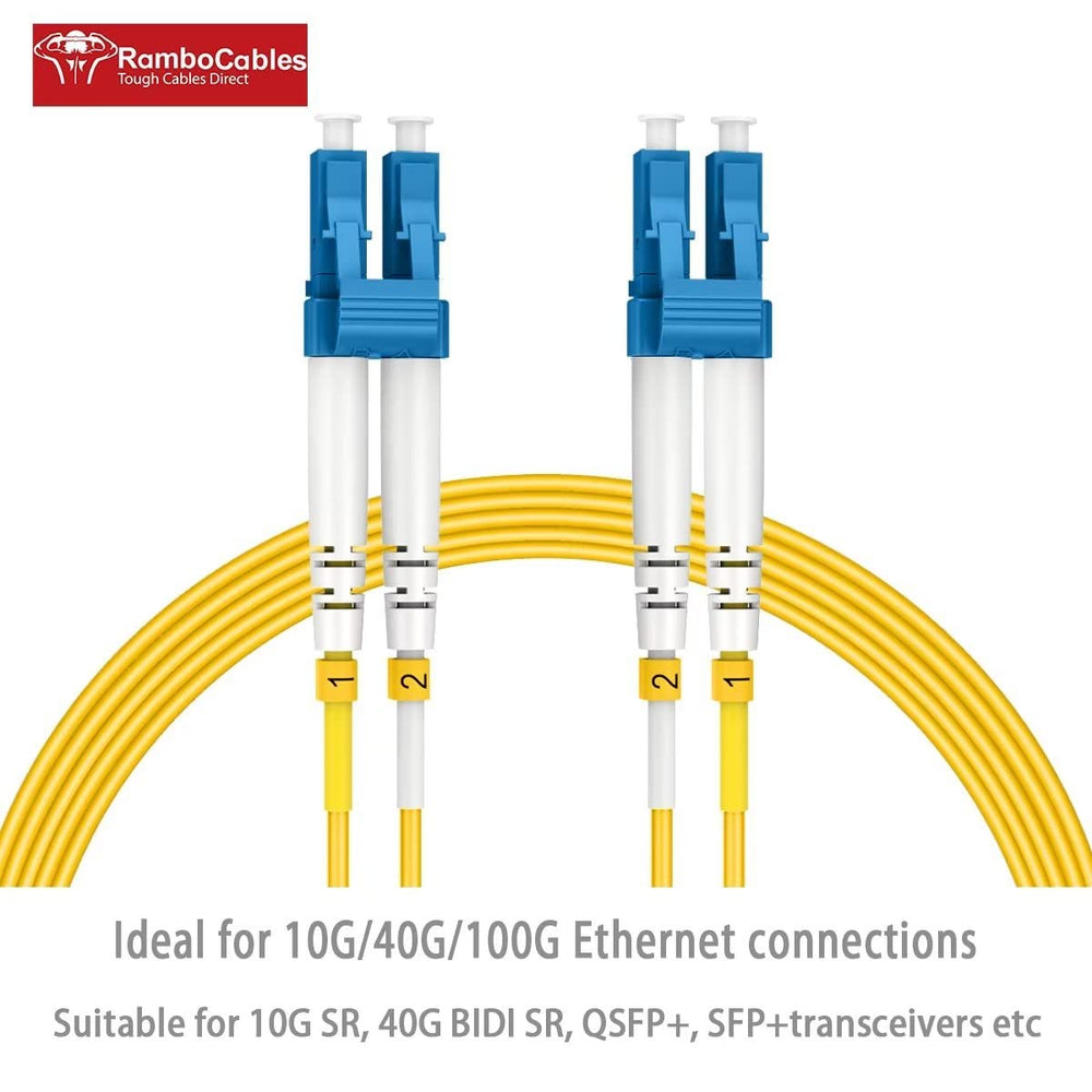 OS2 LC to LC Single Mode Fiber Patch Cables 4m(13ft), O