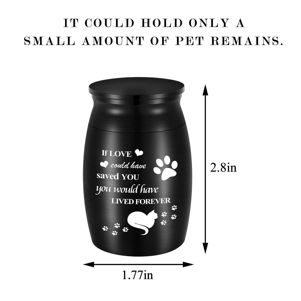 2.8 Small Cremation Urns for Pet Ashes Mini Cat Paw Keepsake Urn Aluminium Small Ashes Urns Mini Urn for Cat Ashes Holder