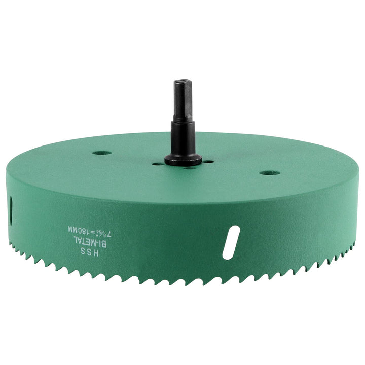 7 Inch Hole Saw for Woodworking, 180mm Cutting Depth Upgraded HSS Bi-Metal Heavy Duty Hole Cutter for Fast Cutting Wood Metal Plastic Materials