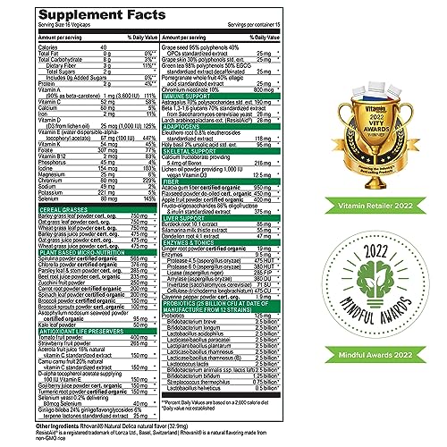 , Green Vibrance, Vegan Superfood Pills, 240 Capsules (FFP)