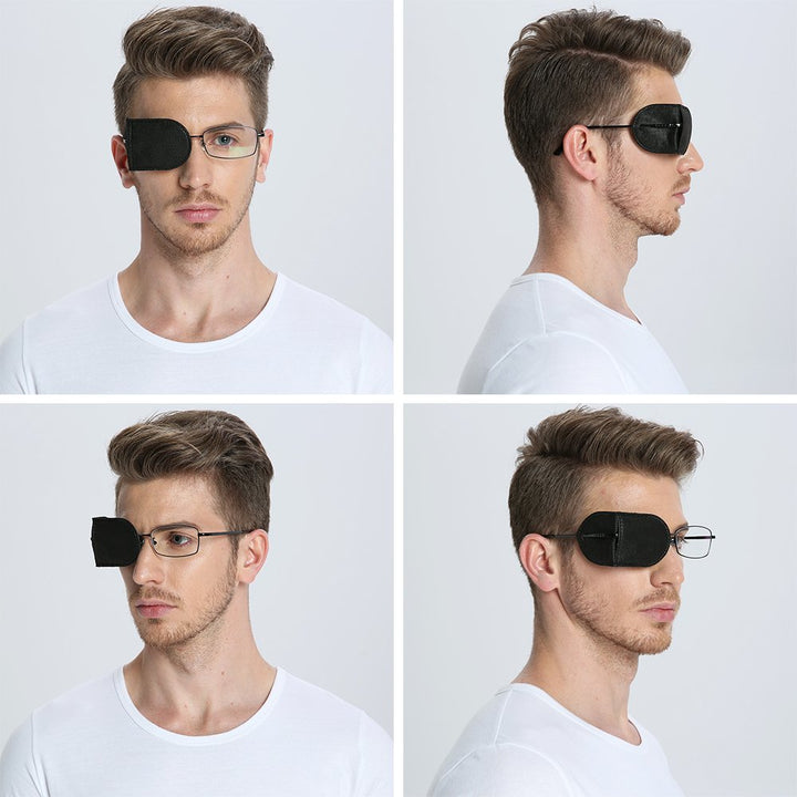 FCAROLYN 6pcs Eye Patches for Glasses (Large Size,Black