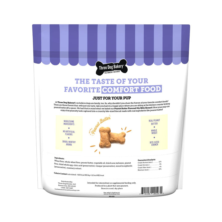 Itty Bitty Bones Baked Dog Treats, Peanut Butter, 32 oz, (320123)