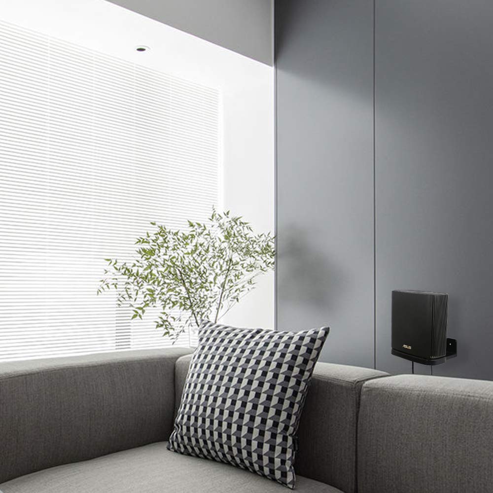 Wall Mount Holder for ASUS ZenWiFi AX AC (XT8 CT8 XT9) Whole-Home Tri-Band Mesh System WiFi 6 System Wall Bracket Hanger Stand Compatible with ASUS ZenWiFi AX AC (Black 2Pack)