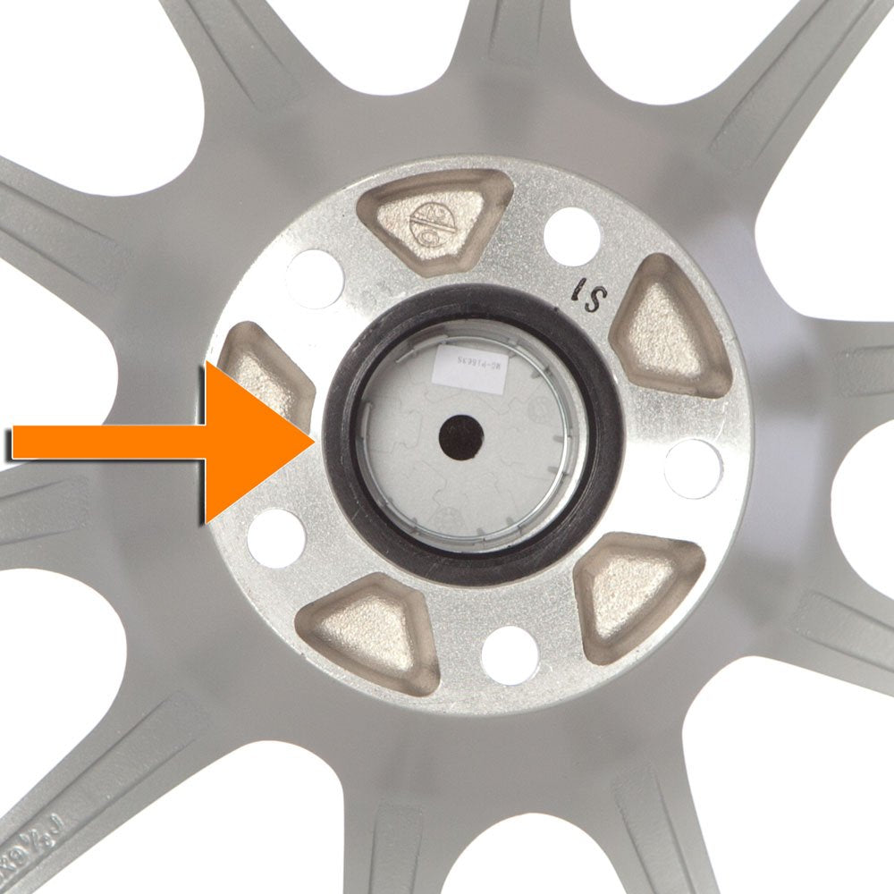 74.1mm OD to 57.1mm ID Black Plastic Polycarbonate Hub Centric Rings