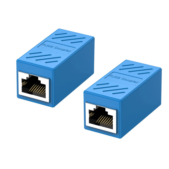 Ethernet Coupler Female to Female 2-Pack, 1000Mbps RJ45 Inline Coupler Connector Ethernet Extender Adapter for Cat8, Cat7, Cat6, Cat5 Ethernet Cable