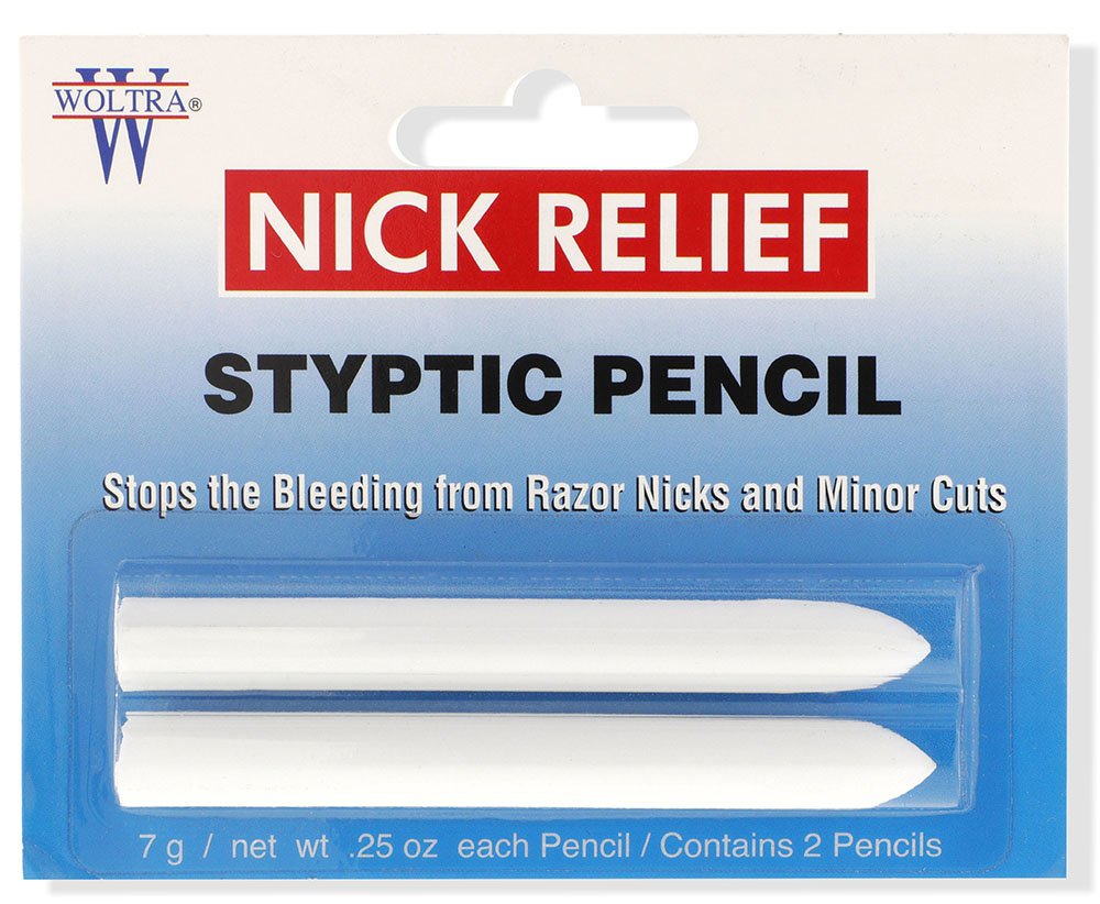 Woltra Nick Relief Styptic Pencil, 0.25 oz (2 Pencils)