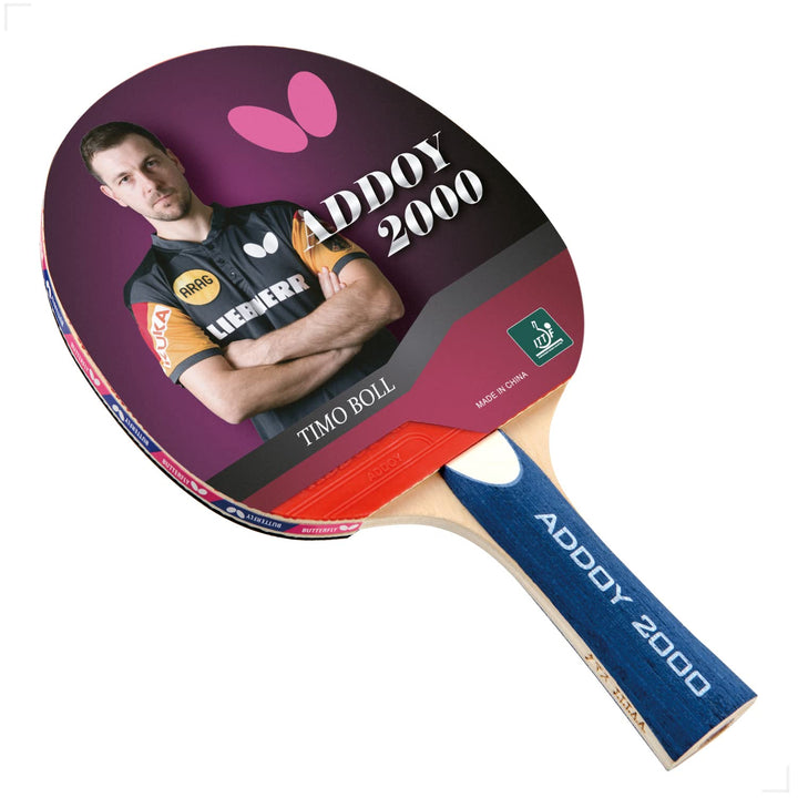 Addoy Table Tennis Racket – Table Tennis Paddle with Smooth Rubber - Great Beginner Ping Pong Racket - ITTF Approved Ping Pong Paddle - Choose 1000, 2000, or 3000 Ping Pong Racket Models