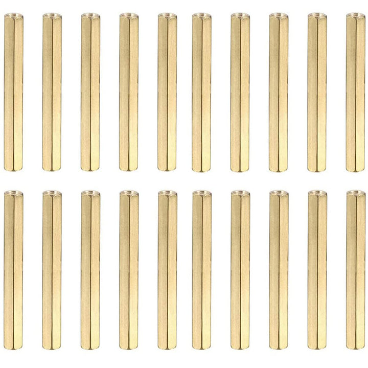 Female to Female Thread Spacer Screws Brass Hex Standoff M4 x 60mm PCB Pillar for Drone Quadcopter, Computer &amp; Circuit Board, Pack of 20