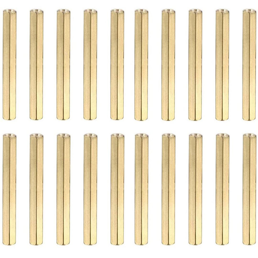 Female to Female Thread Spacer Screws Brass Hex Standoff M4 x 50mm PCB Pillar for Drone Quadcopter, Computer &amp; Circuit Board, Pack of 20