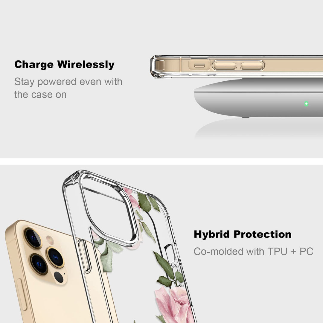 ICEDIO for iPhone 13 Pro Case with Screen Protector,Sli