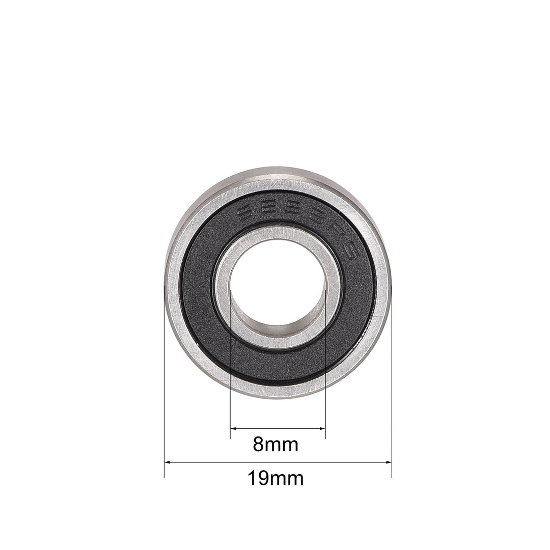 S698-2RS Stainless Steel Ball Bearing 8mmx19mmx6mm Double Sealed Bearings 4 Pcs