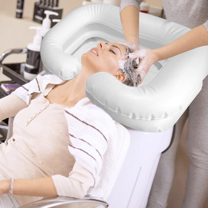 Inflatable Hair Washing Basin, Portable Bedside Shower,