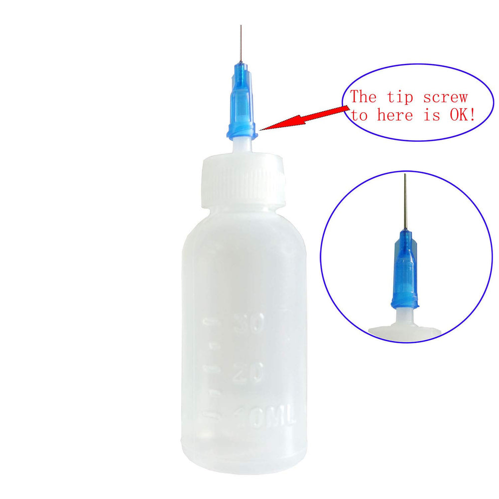 KUYLENT Multi-Purpose Precision Applicator Set with 6pcs 1 Oz Plastic Squeeze Bottles and 20 Tip for Hobby Craft DIY Project