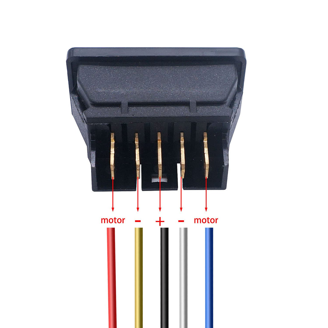 2Pcs 5 Pin Car Window Switch 12V 20A Control Power Window Lift RV Slide Out Momentary Rocker Switch with Wiring Harness K-011-JT-X