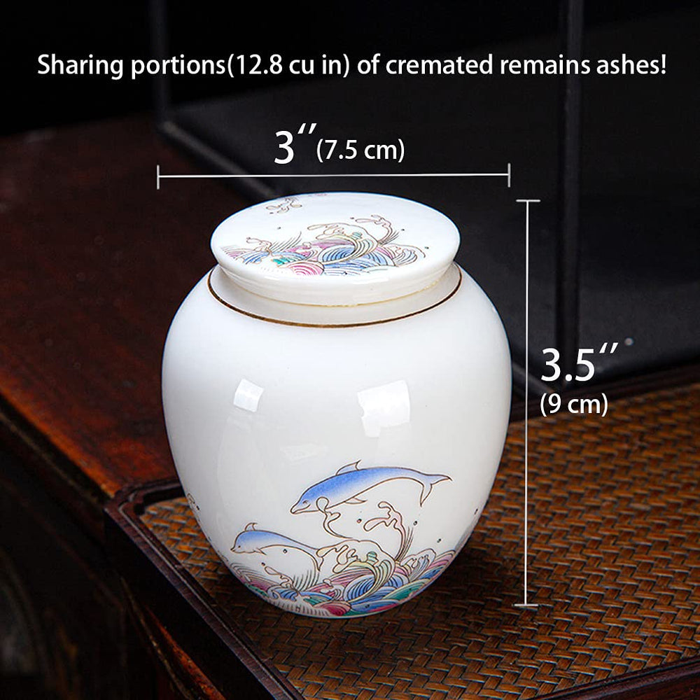 Ocean Dolphin Urns for Human Ashes - Small Keepsake Cre