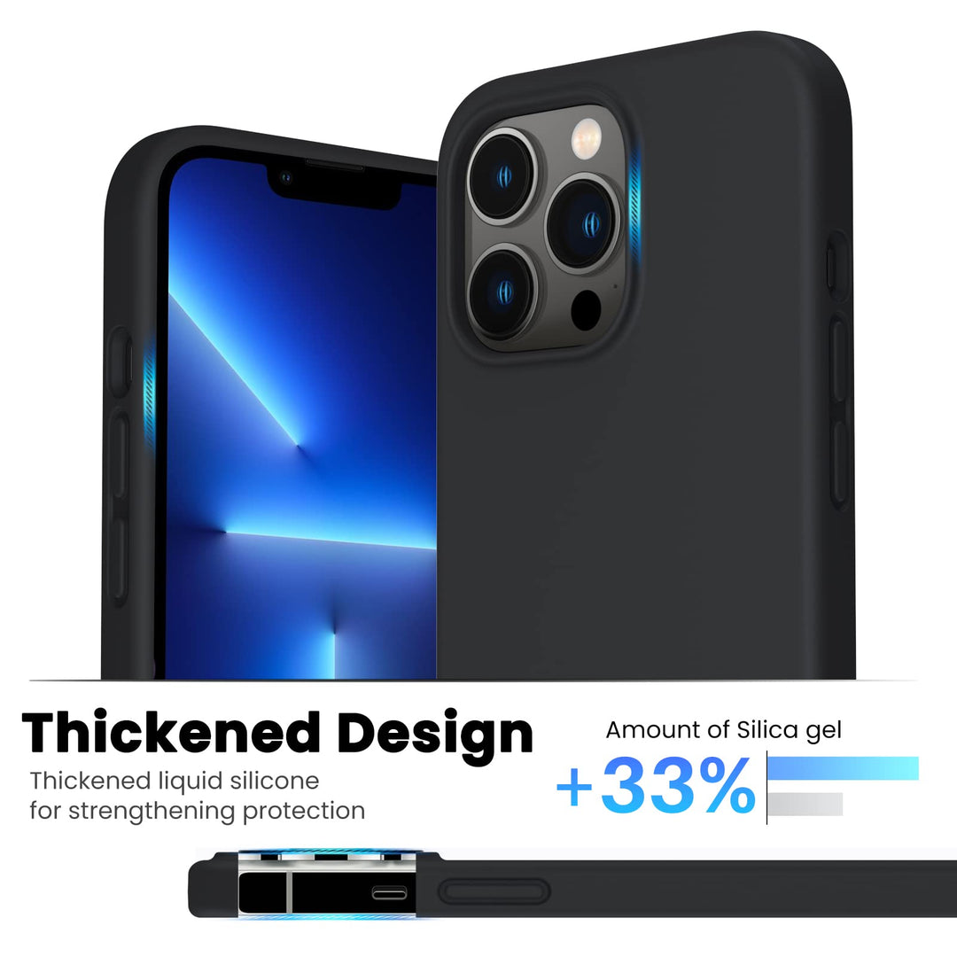 ORNARTO Shockproof Liquid Silicone Designed for iPhone 