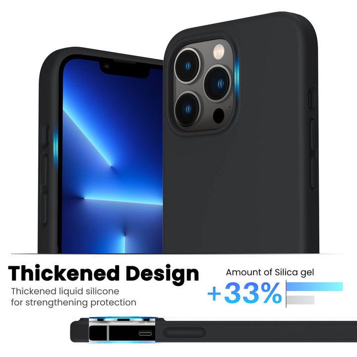 ORNARTO Shockproof Liquid Silicone Designed for iPhone 