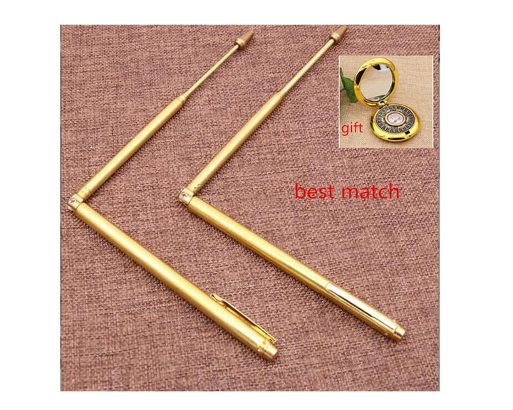 Best Combination Dowsing Rods Copper- 2PCS. 99.9% Pure Copper - Water Divining, Energy Healing, Paranormal, Gold, Yes No Questions. 15cm*56cm*0.9cm Non-Toxic Gift feng Shui Compass