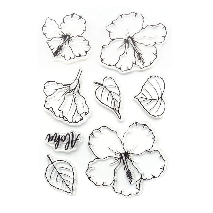 Flower Leaf Stamps and Dies for Card Making, Words Flower Cutting Die and Clear Stamps for Bullet Journal DIY Scrapbook Decoration Handmade Crafts Notebook