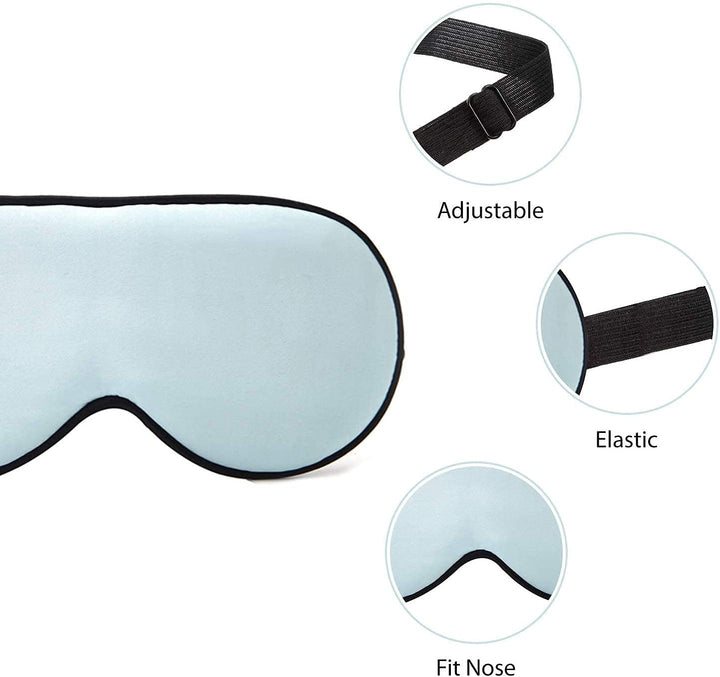 CHILDHOOD Super Soft Silk Sleep Mask with Adjustable St