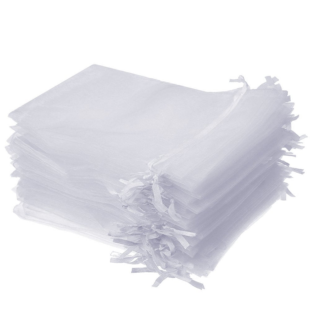 Boshen 100/200PCS Organza Gift Candy Sheer Bags Mesh Je