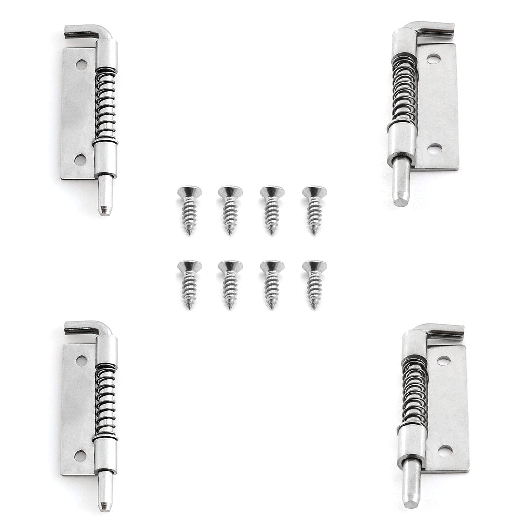 4Pcs M5 Spring Loaded Barrel Bolt Latch Length Sliding Bolt Carbon Steel 2L+2R