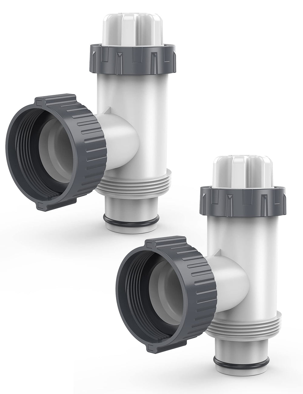 Plunger Valve, Pool Parts Accessories, Shut Off Valve for above Ground Pool, Replacement Plunging Assembly for Pool Filter Pump (2 Pack)