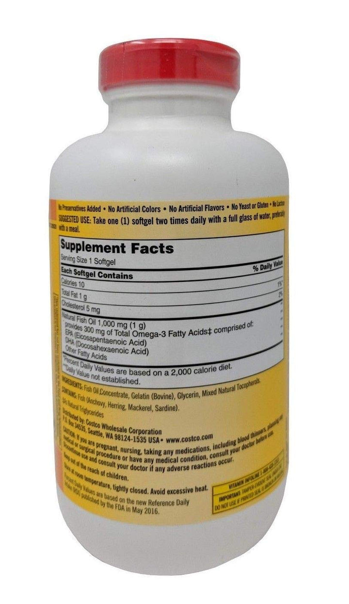 Kirkland Signature Fish Oil Concentrate with Omega-3 Fa