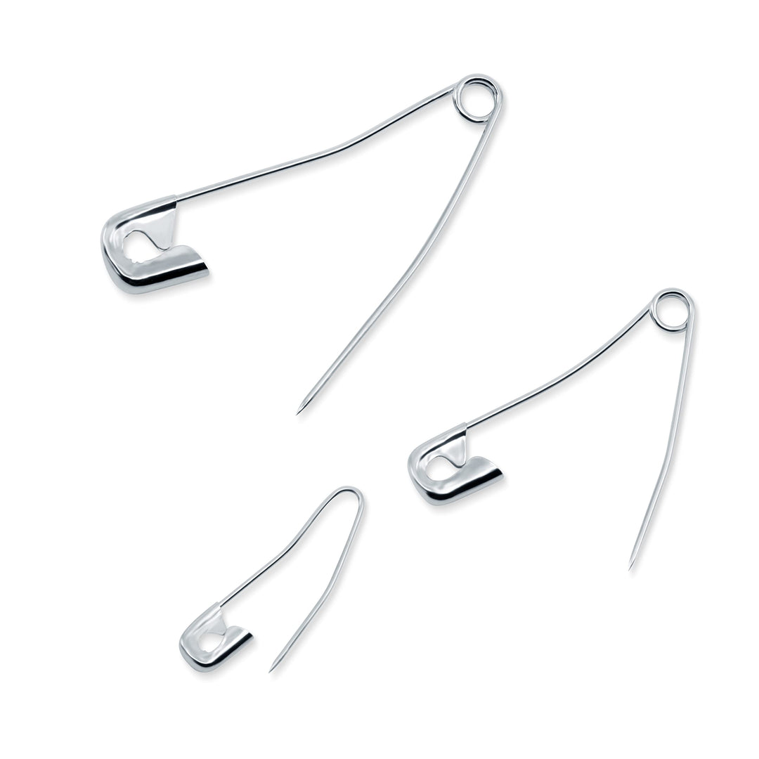 3328 Curved Safety Pins, Assorted Sizes with Storage Box (90-Count)
