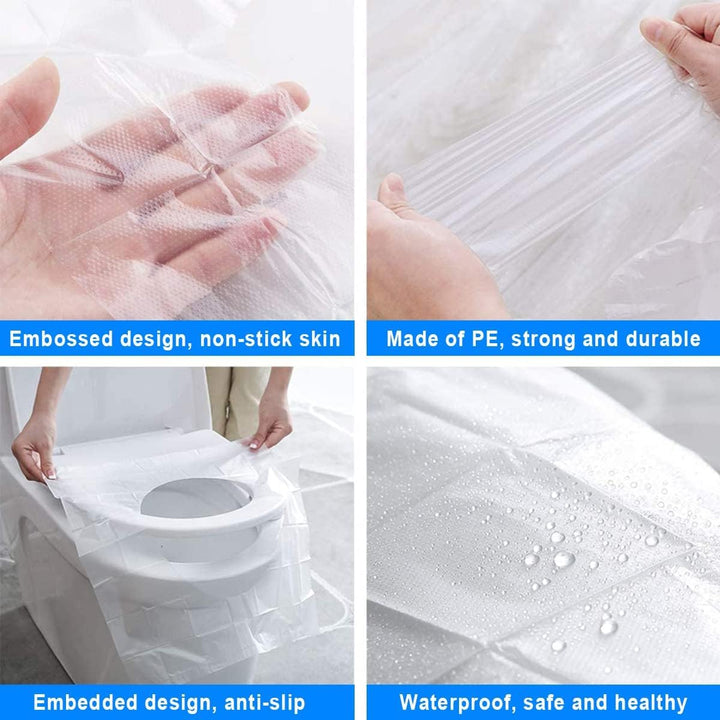 50 PCS Travel Disposable Toilet Seat Cover Waterproof Portable WC Pad Toilet Mat For Baby Pregnant Mom,Independent Packing