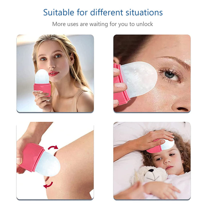 SELERS Ice Roller Silicone Facial Ice Tray Massager, En