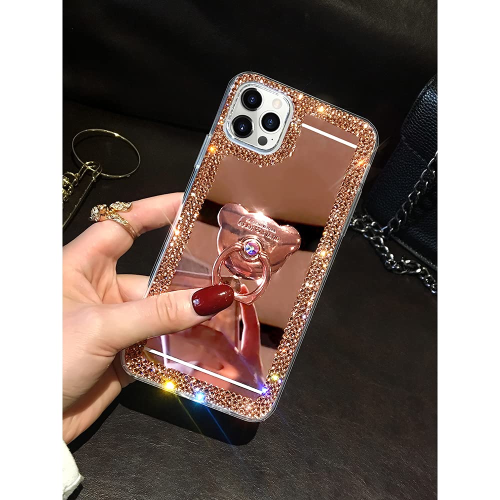 LUVI Compatible with iPhone 13 Pro Max Mirror Case Cute