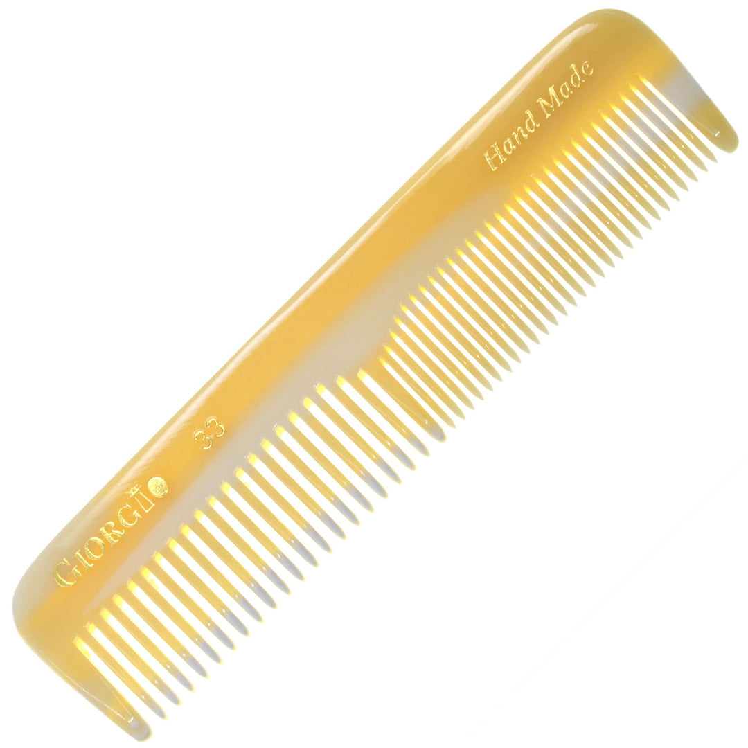 Giorgio G33 4.45 113mm Coarse/Fine Toothed, Flexible men&#39;s Hair, Beard &amp; Mustache Pocket Comb.