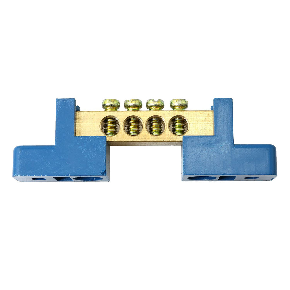 2pcs Terminal Bus Bar 4 Positions Terminal Block Brass Wire Screw Terminal Grounding Strip Bus Bar Block