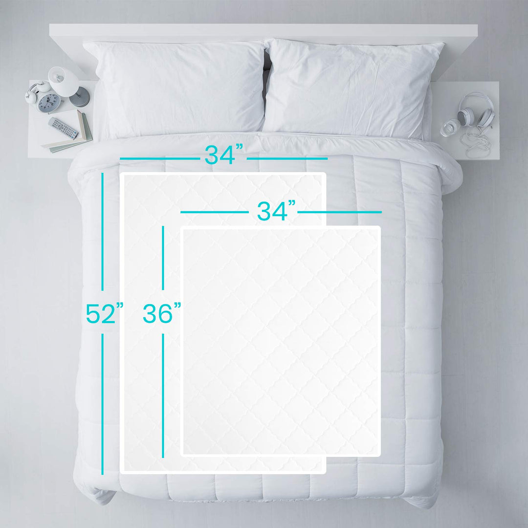 Sures Washable, Waterproof Bed Pad &amp; Mattress Protector for Incontinence (34 x 36 - 2 Pack) - Reusable Bed Pad for Adults &amp; Elderly - Bed Wetting Protection Mattress Pad - Underpad Bedwetting Sheet