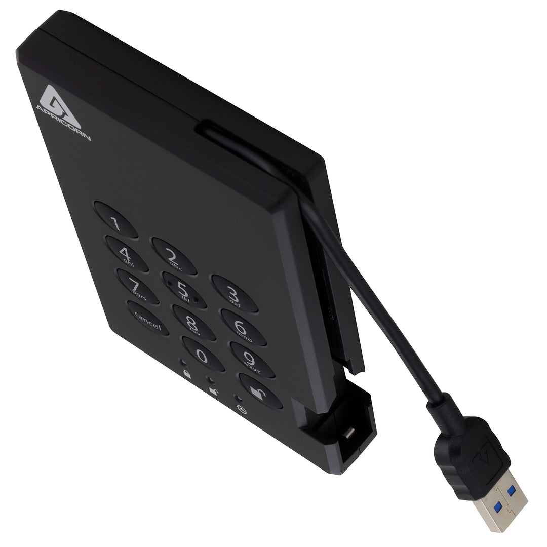 1TB Aegis Padlock USB 3.0 256-bit AES XTS Hardware Encrypted Portable External Hard Drive (A25-3PL256-1000)