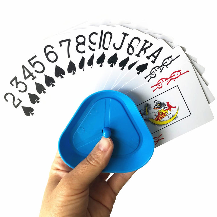 Playing Card Games Holder - 4Pack Little Hands Cards Tray for Kids, Seniors,Hands Free Cards Holders for Cards Game, Poker Parties, Family Card Game Nights
