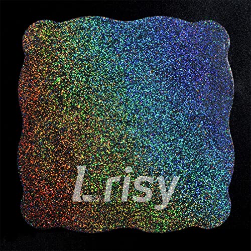 Lrisy Holographic Extra Fine Glitter Powder with Shaker Lid, Craft Glitter Sequins for Epoxy Resin, Slime,Tumblers,Nail&amp;Painting Arts 140g/4.5oz (Ultra Thin Holographic Silver)