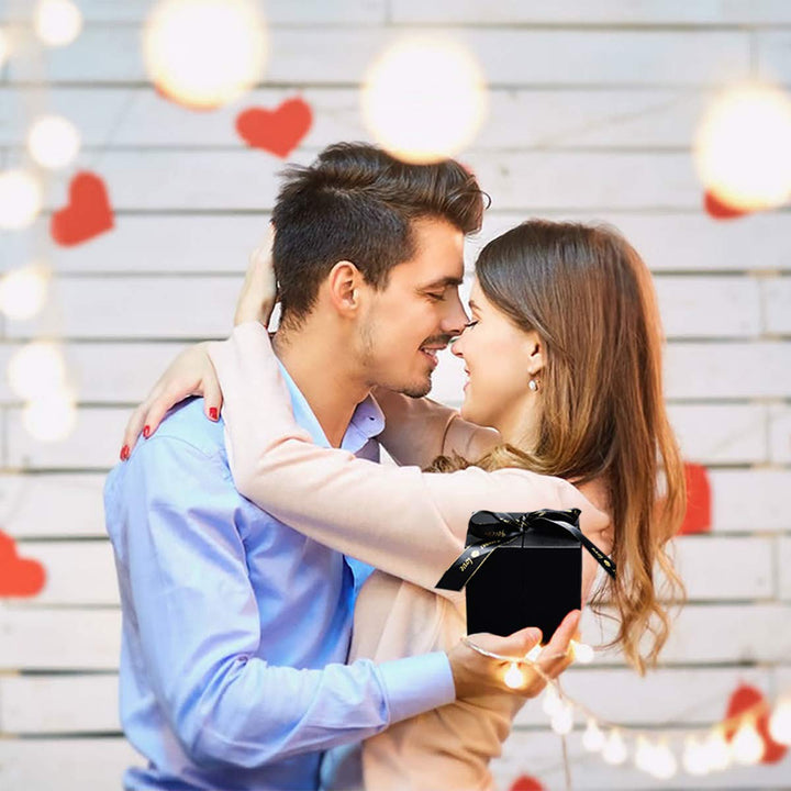 Preserved Rose Handmade Preserved Rose with I Love You Necklace 100 Languages Artificial Soap Rose Flower Love Memory Necklace Gifts for Mother&#39;s Day Birthday Anniversary(rose gold heart)