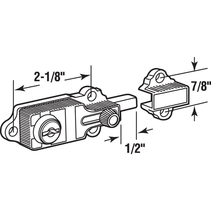 Prime-Line U 9885 Brass Plated Keyed Deadbolt Lock, single pack