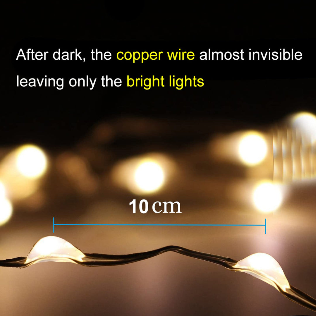 AMIR Upgraded Solar String Lights Outdoor, 8 Modes Mini